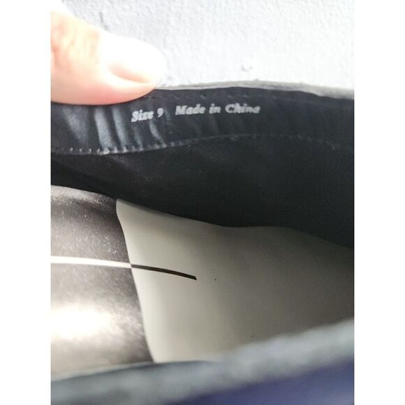 Dolce Vita Carry Black 100% Suede Leather Chuncky 4" Heel Mules Shoes size 9 - Picture 7 of 10